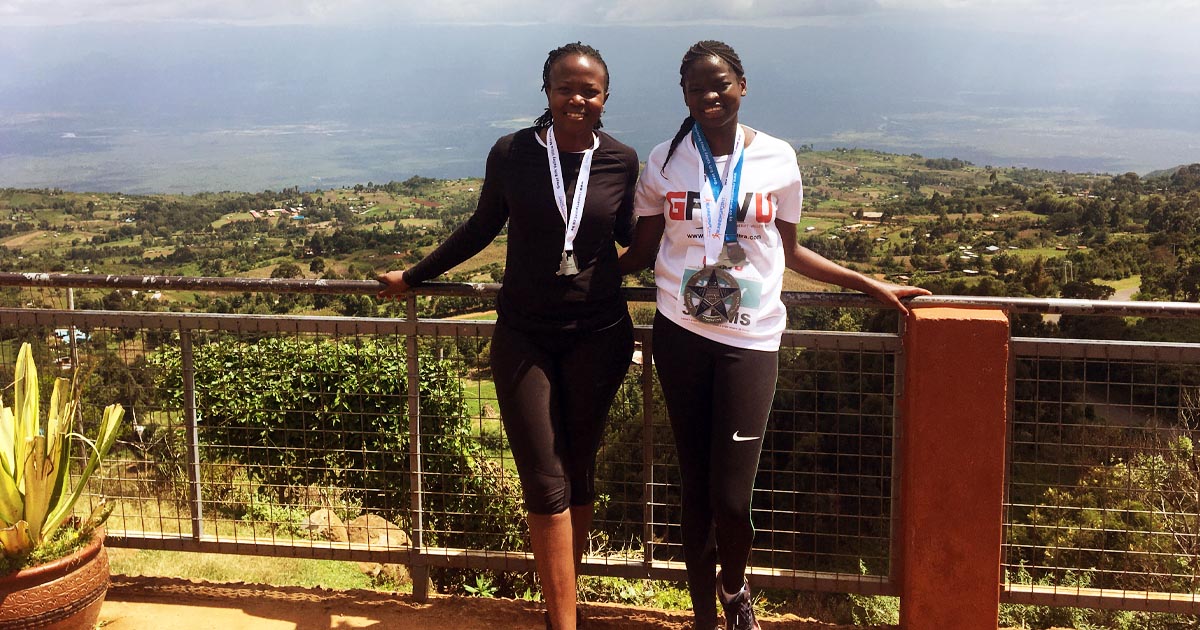 Running in Rift Valley, Kenya
